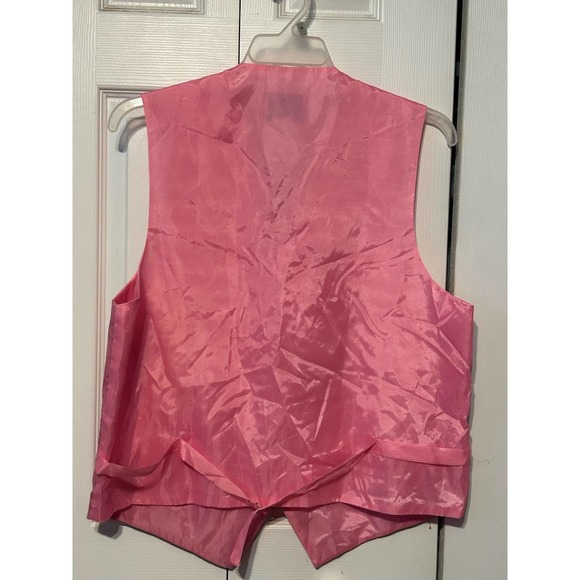 Y&G Men’s Fashion Pink Paisley Tuxedo Suit Vest Formal Waistcoat Wedding Large - Picture 7 of 10